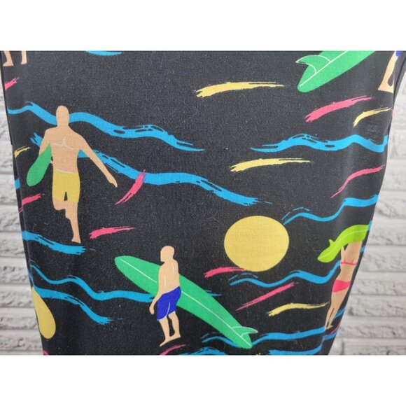 Lularoe Womens Top Extra Large Tank Tunic Black Poly Blend Surfer Surfing D3XE - Picture 5 of 9